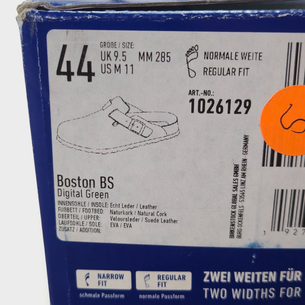 Birkenstock New w/ Box Boston Digital Green Suede Leather Regular Mens Size 11 - Picture 11 of 14